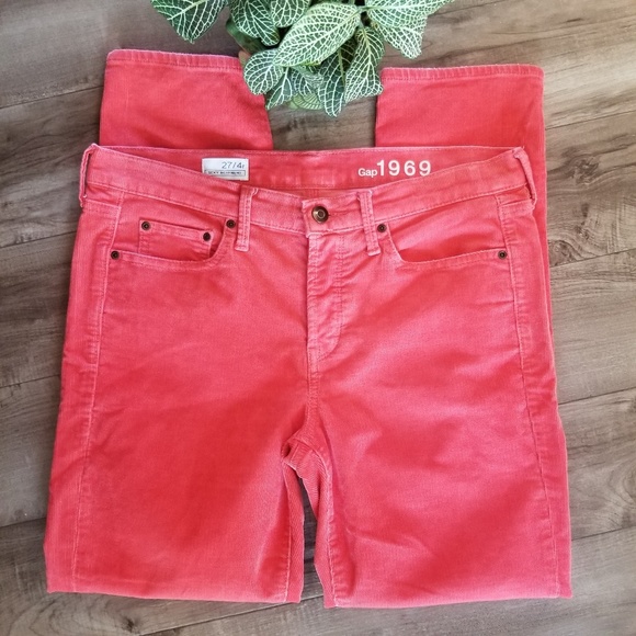 GAP Pants - Gap sexy boyfriend coral courdaroy pants size 4